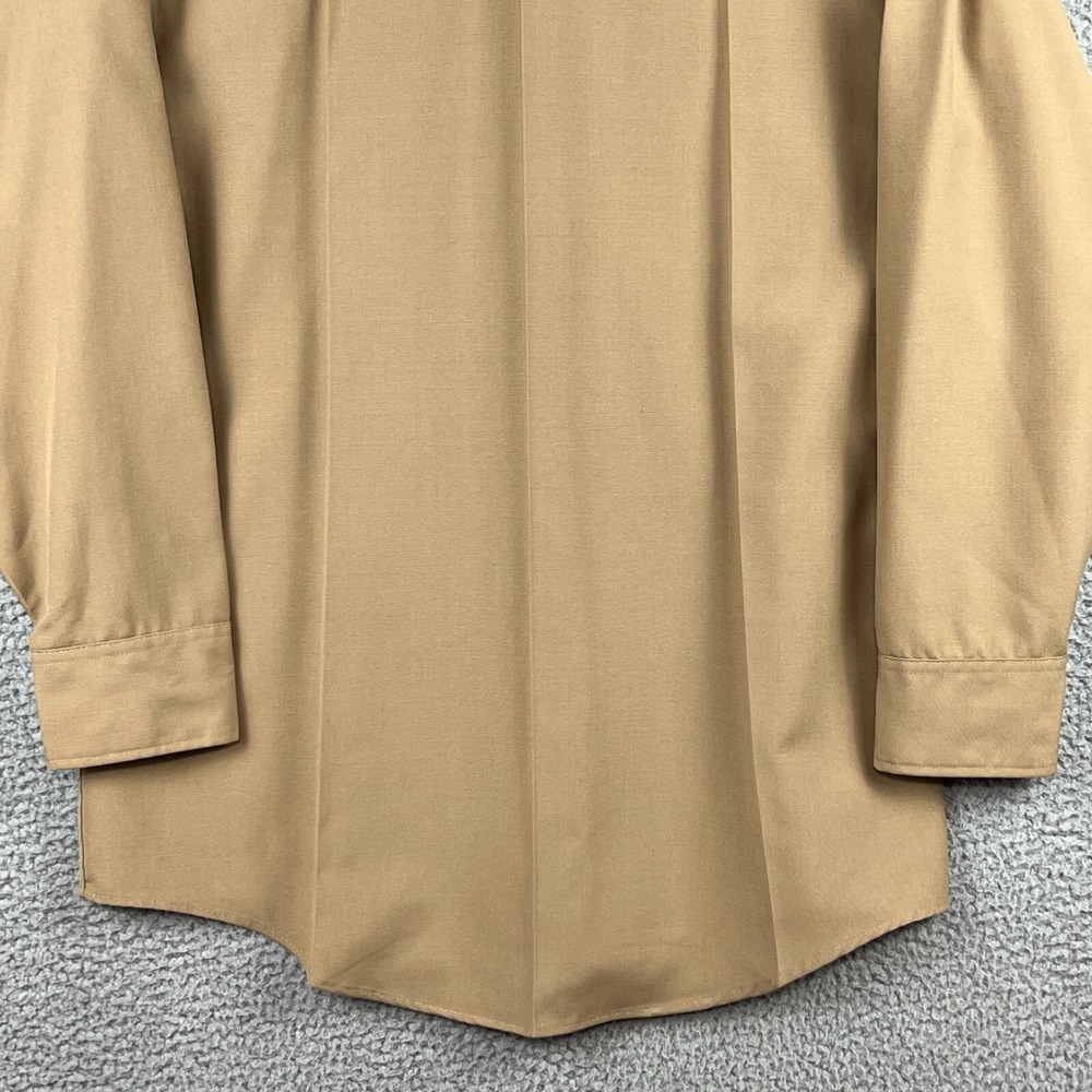 Vintage USMC Marines ACTWU Mens 16 33 Beige Uniform Shirt Polyester Wool Blend - Picture 8 of 13